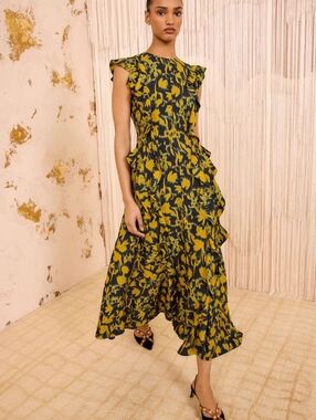 ULLA JOHNSON Flo Sleeveless Midi Dress
